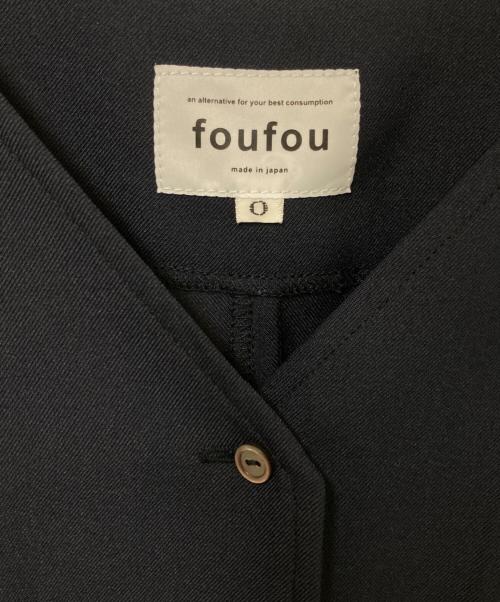 foufou（フーフー ザドレス）foufou (フーフー ザドレス) primitive classic vneck button onepiece ネイビーの古着・服飾アイテム