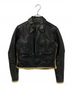 HAROLD'S GEARハロルズギア）の古着「ホースハイドシングルラライダースジャケット」｜ブラック