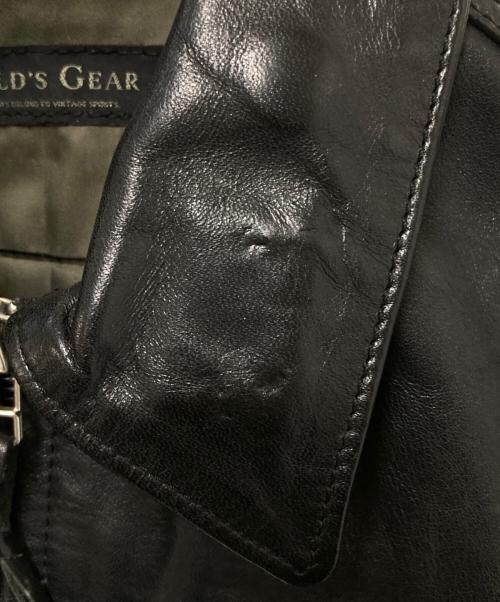 HAROLD'S GEAR（ハロルズギア）HAROLD'S GEAR (ハロルズギア) ホースハイドシングルラライダースジャケット ブラック サイズ:不明の古着・服飾アイテム