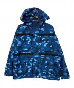 BAPE BY A BATHING APEベイプバイアベイシングエイプ）の古着「GRADATION CAMO SHARK MASK JACKET」｜ブラック×ブルー