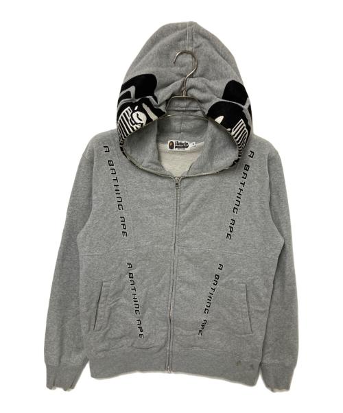 BAPE BY A BATHING APE（ベイプバイアベイシングエイプ）BAPE BY A BATHING APE (ベイプバイアベイシングエイプ) MOTOR SPORT FULL ZIP HOODIE グレー サイズ:XLの古着・服飾アイテム