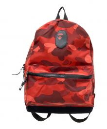 BAPE BY A BATHING APE（ベイプバイアベイシングエイプ）の古着「リュック」｜ブラック×レッド