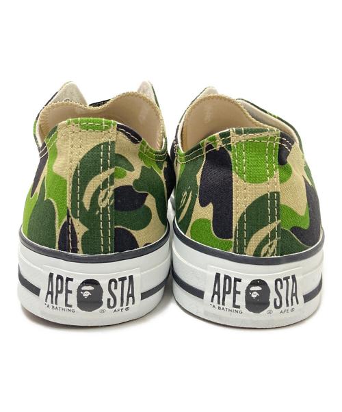 BAPE BY A BATHING APE（ベイプバイアベイシングエイプ）BAPE BY A BATHING APE (ベイプバイアベイシングエイプ) ローカットスニーカー ベージュ×グリーン サイズ:29.0cm 未使用品の古着・服飾アイテム