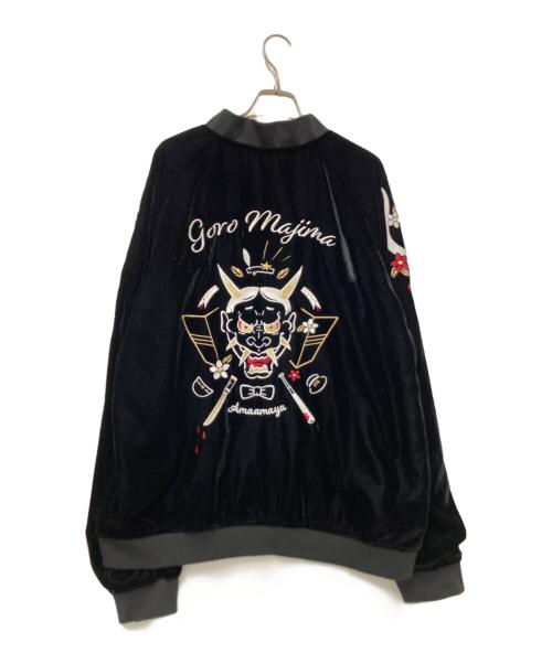 SuperGroupies（スーパーグルーピーズ）SuperGroupies (スーパーグルーピーズ) ベロアジャケット ブラック サイズ:Lの古着・服飾アイテム