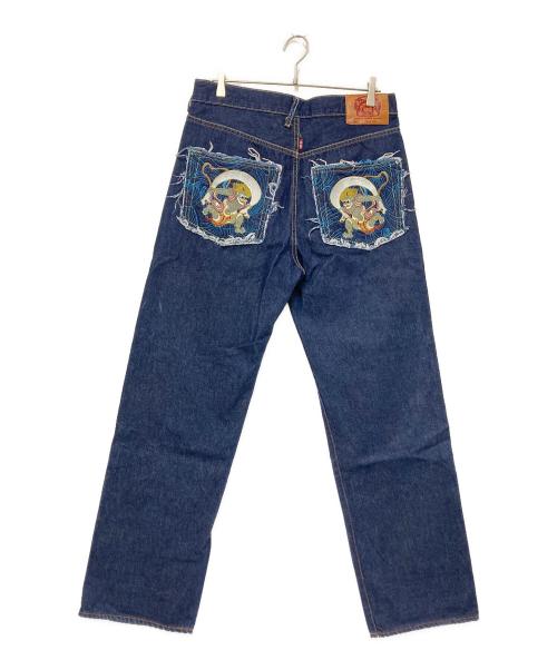 RMC（アールエムシー）RMC (アールエムシー) 刺繍デニムパンツ インディゴ サイズ:W34の古着・服飾アイテム