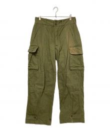 HOUSTON（ヒューストン）の古着「FRENCH ARMY M-47 フィールド カーゴパンツ」｜オリーブ