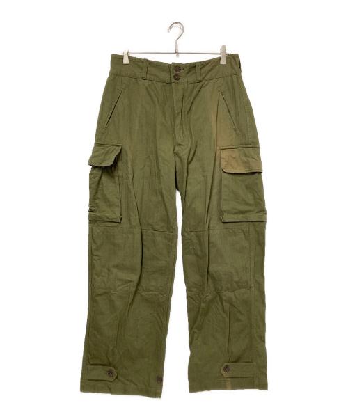 HOUSTON（ヒューストン）HOUSTON (ヒューストン) FRENCH ARMY M-47 フィールド カーゴパンツ オリーブ サイズ:35の古着・服飾アイテム