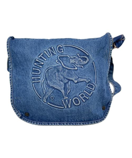 HUNTING WORLD（ハンティングワールド）HUNTING WORLD (ハンティングワールド) デニムメッセンジャーバッグ インディゴ サイズ:下記参照の古着・服飾アイテム