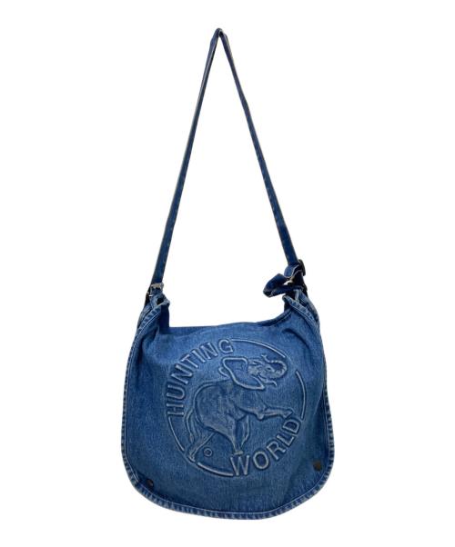 HUNTING WORLD（ハンティングワールド）HUNTING WORLD (ハンティングワールド) デニムメッセンジャーバッグ インディゴ サイズ:下記参照の古着・服飾アイテム
