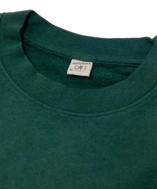 Sporty & Rich（スポーティーアンドリッチ）Sporty & Rich (スポーティーアンドリッチ) 裏起毛スウェット グリーン サイズ:XLの古着・服飾アイテム
