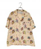 Black Weirdosブラック ウィドース）の古着「Cosmic Tatoo Aloha Shirts」｜ベージュ