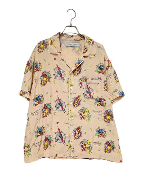 Black Weirdos（ブラック ウィドース）Black Weirdos (ブラック ウィドース) Cosmic Tatoo Aloha Shirts ベージュ サイズ:下記参照の古着・服飾アイテム
