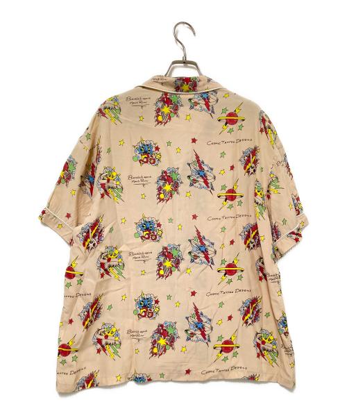 Black Weirdos（ブラック ウィドース）Black Weirdos (ブラック ウィドース) Cosmic Tatoo Aloha Shirts ベージュ サイズ:下記参照の古着・服飾アイテム