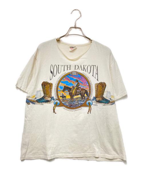 ONEITA（オニータ）ONEITA (オニータ) 90s プリントTシャツ ホワイト サイズ:Lの古着・服飾アイテム