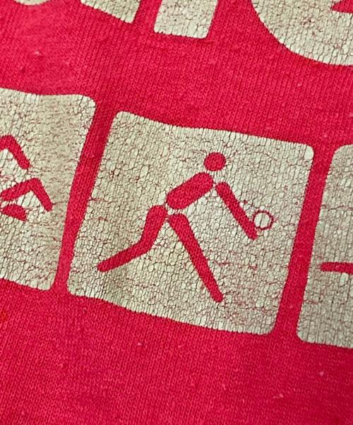 RUSSELL ATHLETIC（ラッセルアスレチック）RUSSELL ATHLETIC (ラッセルアスレチック) 90s リンガーTシャツ ベージュ×レッド サイズ:Mの古着・服飾アイテム