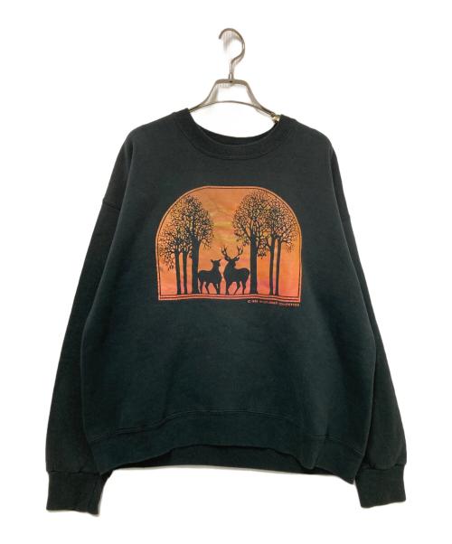 LEE（リー）LEE (リー) プリントスウェット ブラック サイズ:XLの古着・服飾アイテム