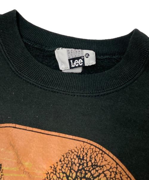 LEE（リー）LEE (リー) プリントスウェット ブラック サイズ:XLの古着・服飾アイテム