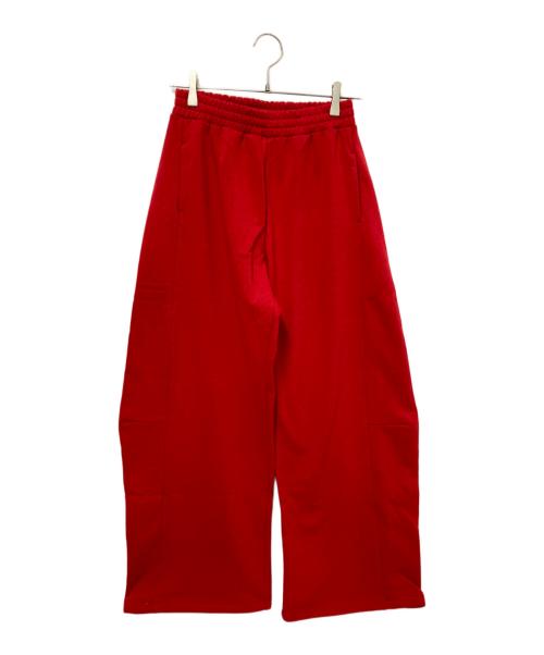 moussy（マウジー）moussy (マウジー) CURVE LINE SWEAT PANTS レッド サイズ:1 未使用品の古着・服飾アイテム