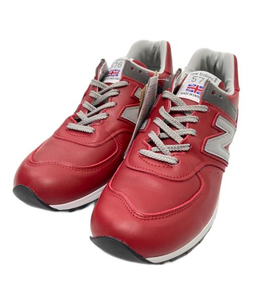 NEW BALANCE（ニューバランス）NEW BALANCE (ニューバランス) ローカットレザースニーカー レッド サイズ:US:8 D 未使用品の古着・服飾アイテム