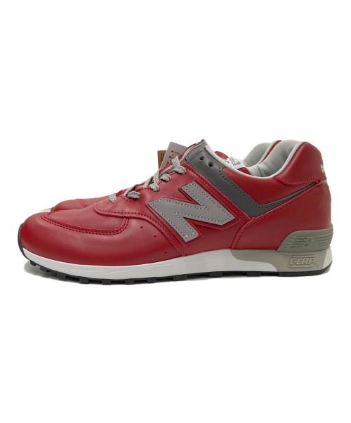 NEW BALANCE（ニューバランス）NEW BALANCE (ニューバランス) ローカットレザースニーカー レッド サイズ:US:8 D 未使用品の古着・服飾アイテム