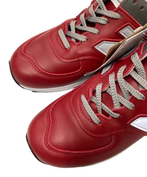 NEW BALANCE（ニューバランス）NEW BALANCE (ニューバランス) ローカットレザースニーカー レッド サイズ:US:8 D 未使用品の古着・服飾アイテム