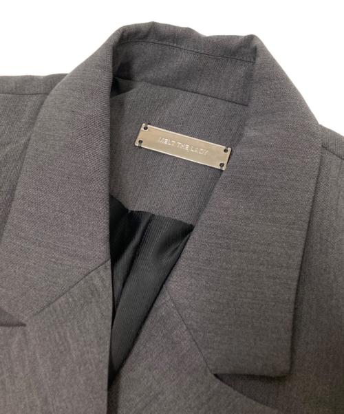 melt the lady（メルトザレディ）melt the lady (メルトザレディ) thick belt jacket onepiece グレー サイズ:Fの古着・服飾アイテム