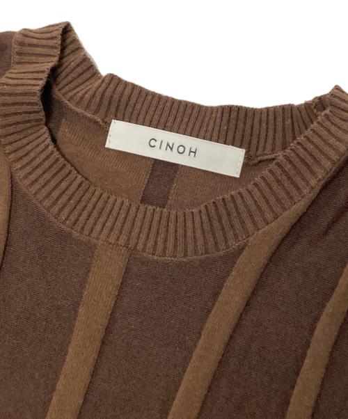 CINOH（チノ）CINOH (チノ) STUDIOUS別注ノースリーブニットワンピース ブラウン サイズ:36の古着・服飾アイテム