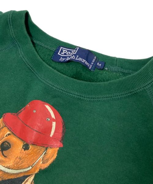 POLO RALPH LAUREN（ポロ・ラルフローレン）POLO RALPH LAUREN (ポロ・ラルフローレン) 裏起毛ベアスウェット グリーン サイズ:Mの古着・服飾アイテム