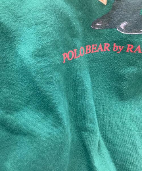 POLO RALPH LAUREN（ポロ・ラルフローレン）POLO RALPH LAUREN (ポロ・ラルフローレン) 裏起毛ベアスウェット グリーン サイズ:Mの古着・服飾アイテム