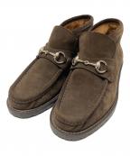 GUCCIグッチ）の古着「スウェードホースビットローファー」｜ブラウン