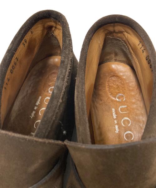 GUCCI（グッチ）GUCCI (グッチ) スウェードホースビットローファー ブラウン サイズ:39Eの古着・服飾アイテム