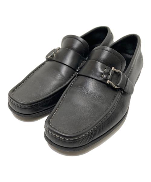 Salvatore Ferragamo（サルヴァトーレ フェラガモ）Salvatore Ferragamo (サルヴァトーレ フェラガモ) シングルモンクレザードライビングローファー ブラック サイズ:6の古着・服飾アイテム