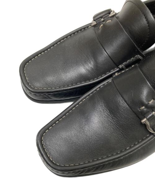 Salvatore Ferragamo（サルヴァトーレ フェラガモ）Salvatore Ferragamo (サルヴァトーレ フェラガモ) シングルモンクレザードライビングローファー ブラック サイズ:6の古着・服飾アイテム