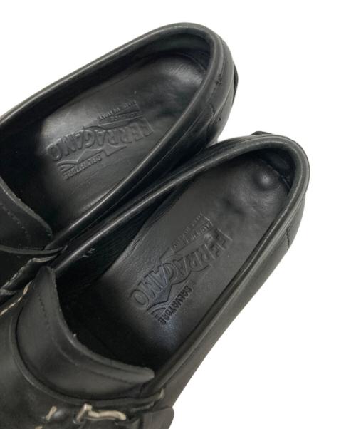 Salvatore Ferragamo（サルヴァトーレ フェラガモ）Salvatore Ferragamo (サルヴァトーレ フェラガモ) シングルモンクレザードライビングローファー ブラック サイズ:6の古着・服飾アイテム