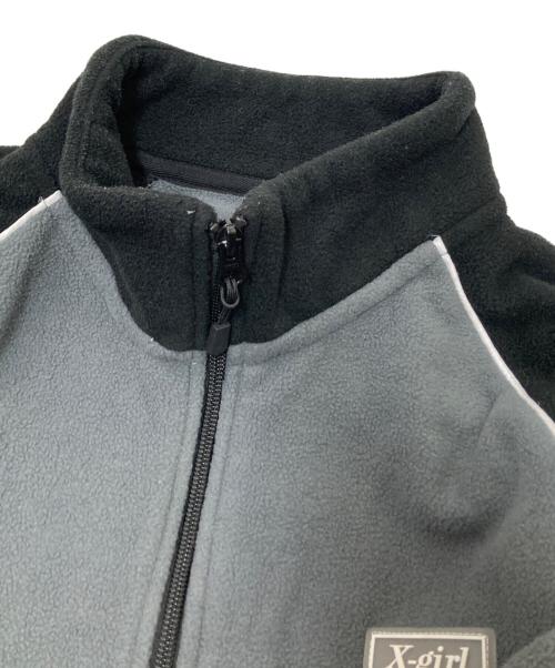 X-GIRL（エックスガール）X-GIRL (エックスガール) RAGLAN FLEECE JACKET ブラック×グレー サイズ:Mの古着・服飾アイテム