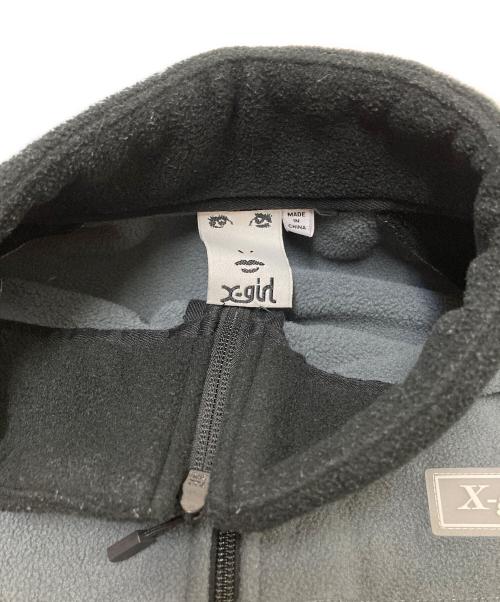 X-GIRL（エックスガール）X-GIRL (エックスガール) RAGLAN FLEECE JACKET ブラック×グレー サイズ:Mの古着・服飾アイテム