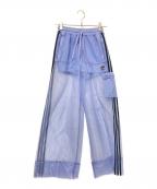 adidasアディダス）の古着「メッシュトラックパンツ」｜ブルー
