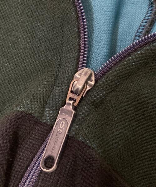 German Army（ドイツ軍）German Army (ドイツ軍) 製品染めニットジャケット グリーン×ブラック サイズ:46の古着・服飾アイテム