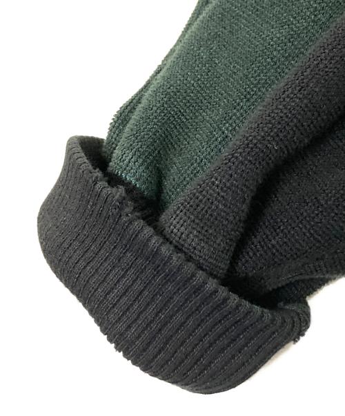 German Army（ドイツ軍）German Army (ドイツ軍) 製品染めニットジャケット グリーン×ブラック サイズ:46の古着・服飾アイテム
