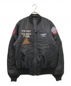 AVIREX×TOMCATアヴィレックス×）の古着「リバーシブルMA1ジャケット」｜ブラック