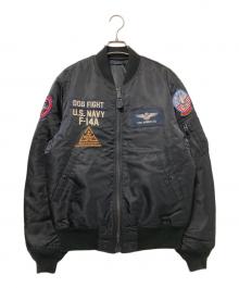 AVIREX×TOMCAT（アヴィレックス）の古着「リバーシブルMA1ジャケット」｜ブラック