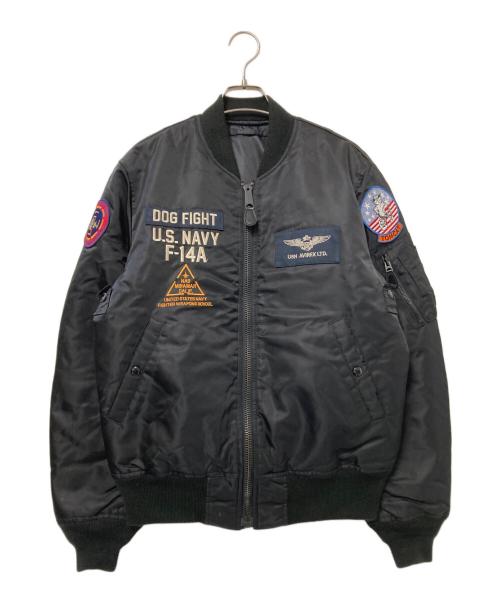 AVIREX（アヴィレックス）AVIREX (アヴィレックス) TOMCAT リバーシブルMA1ジャケット ブラック サイズ:Lの古着・服飾アイテム