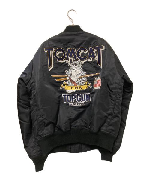 AVIREX（アヴィレックス）AVIREX (アヴィレックス) TOMCAT リバーシブルMA1ジャケット ブラック サイズ:Lの古着・服飾アイテム