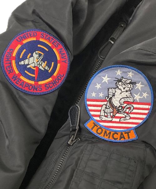 AVIREX（アヴィレックス）AVIREX (アヴィレックス) TOMCAT リバーシブルMA1ジャケット ブラック サイズ:Lの古着・服飾アイテム
