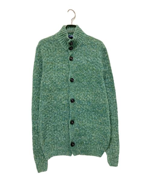 Drumohr（ドルモア）Drumohr (ドルモア) コットンリネンハイネックカーディガン グリーン サイズ:46の古着・服飾アイテム