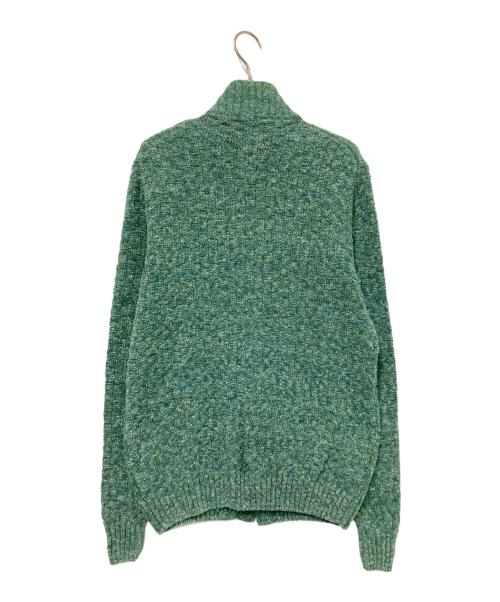 Drumohr（ドルモア）Drumohr (ドルモア) コットンリネンハイネックカーディガン グリーン サイズ:46の古着・服飾アイテム