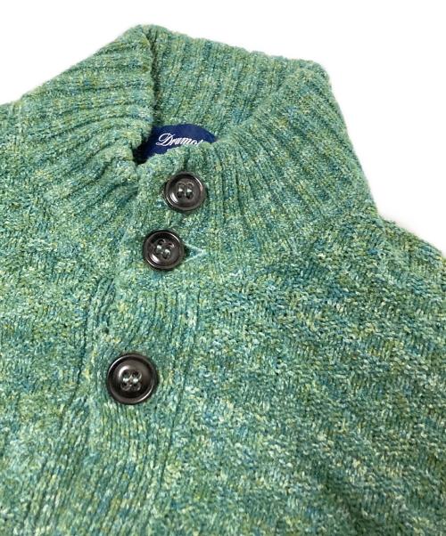 Drumohr（ドルモア）Drumohr (ドルモア) コットンリネンハイネックカーディガン グリーン サイズ:46の古着・服飾アイテム