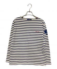 SAINT JAMES（セントジェームス）の古着「バスクシャツ」｜ホワイト×ネイビー