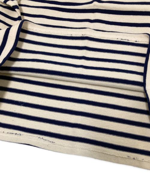 SAINT JAMES（セントジェームス）SAINT JAMES (セントジェームス) バスクシャツ ホワイト×ネイビー サイズ:3の古着・服飾アイテム