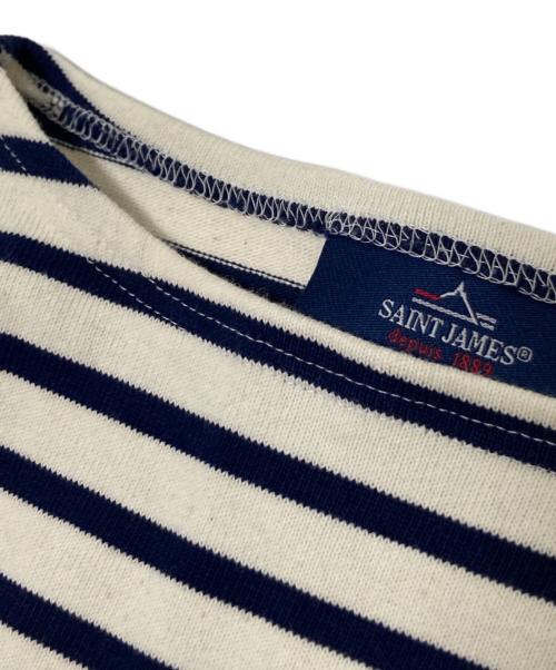 SAINT JAMES（セントジェームス）SAINT JAMES (セントジェームス) バスクシャツ ホワイト×ネイビー サイズ:3の古着・服飾アイテム